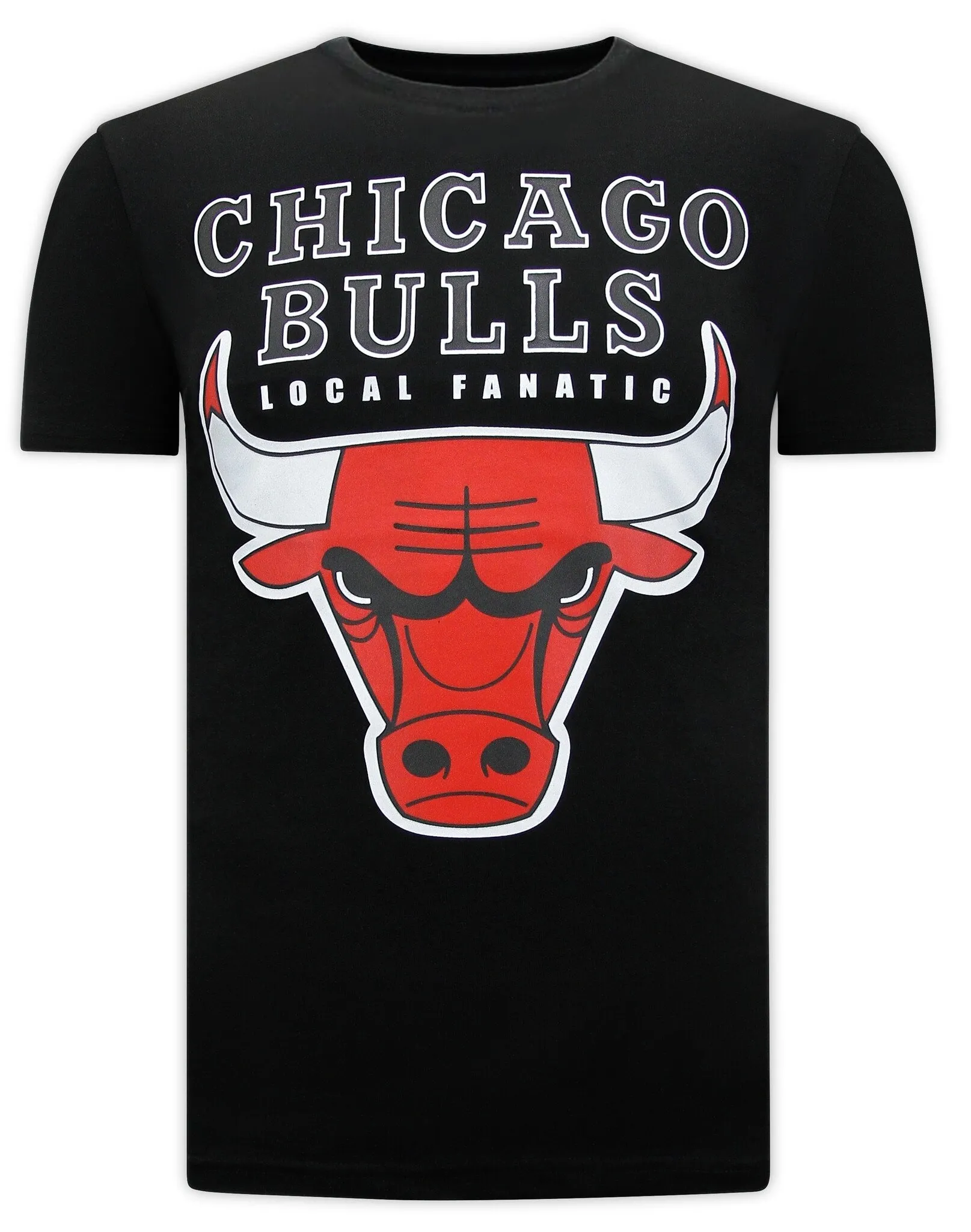 Bulls Classic Design Herren-T-Shirt - Schwarz