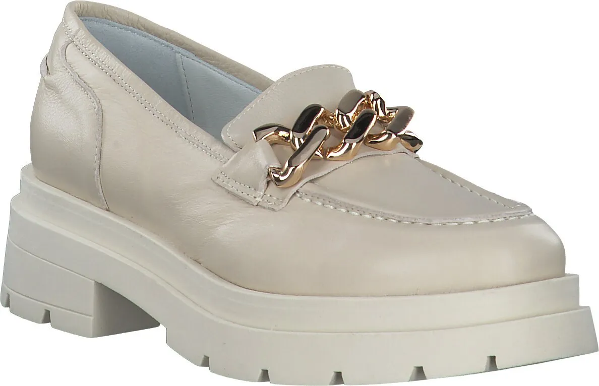 Damen-Slipper aus Leder 100301990723 (Beige)